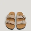 Wildledersandalen mit doppelter Schnalle