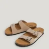 Wildledersandalen mit doppelter Schnalle
