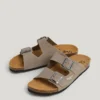 Wildledersandalen mit doppelter Schnalle
