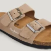 Wildledersandalen mit doppelter Schnalle