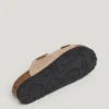 Wildledersandalen mit doppelter Schnalle