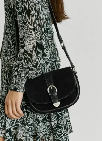 Wildledertasche mit Klappe