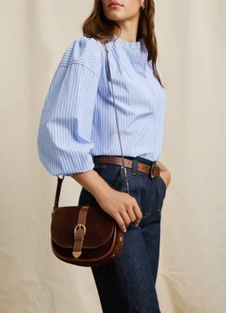 Wildledertasche mit Klappe