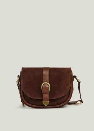Wildledertasche mit Klappe