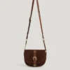 Wildledertasche mit Klappe