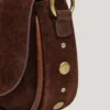 Wildledertasche mit Klappe